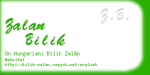zalan bilik business card